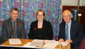 Youth Speaks - The Judges - L to R Dr David Devereux (Community)
Mrs A Clelland (Academy)  Mr Mike Kirby  (Rotary-Presiding)